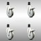 Service Caster 5 Inch 316SS Gray Poly Swivel 1-3/4 Inch Expanding Stem Caster Set Lock Brake SCC-SS316TTLEX20S514-PPUB-134-4 - alternate 2